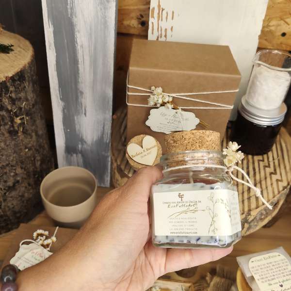 Candela Naturale Personalizzata in Cera di Soia – EcoFattoArt